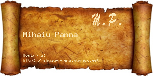 Mihaiu Panna névjegykártya